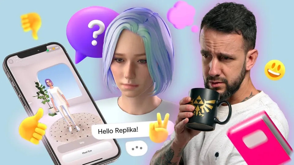 Vorschaubild des YouTube-Videos „Je teste une IA qui utilise mes données personnelles (Replika)“ (Kanal Petit Alex)